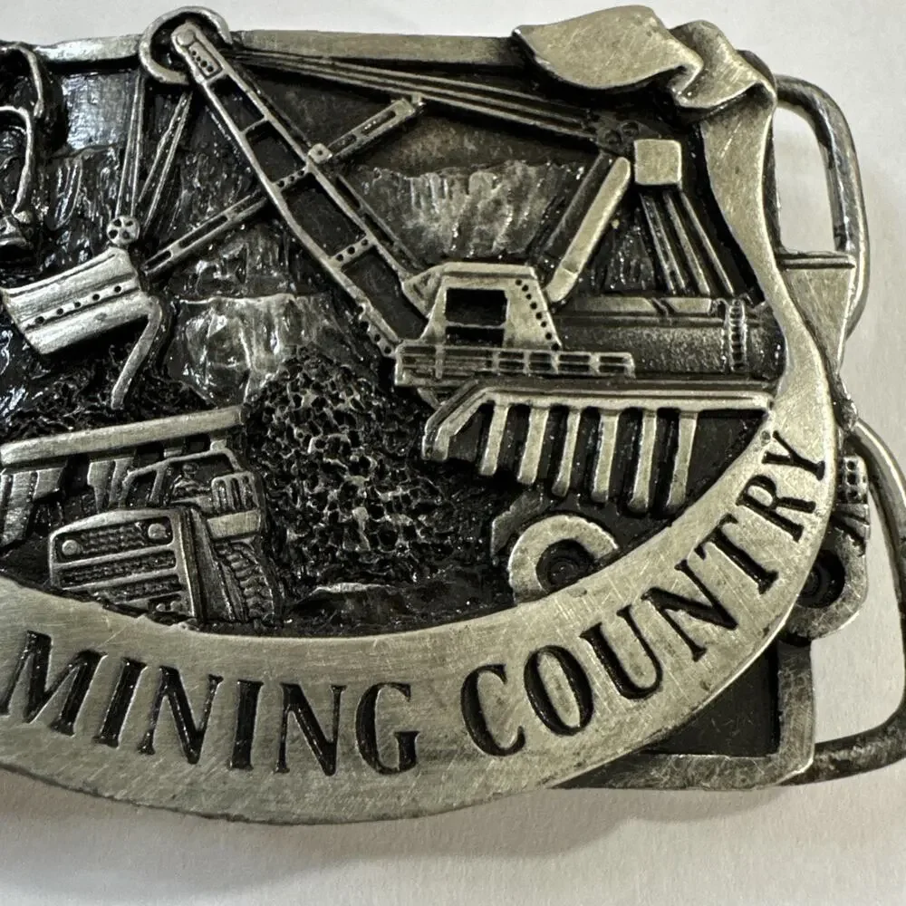 Vintage 1984 Siskiyou Pewter “Coal Mining Country” Belt Buckle. 100 Out Of 1000